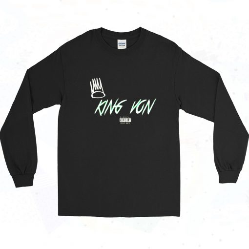 King Von Parental Advisory Explicit Content Long Sleeve Shirt