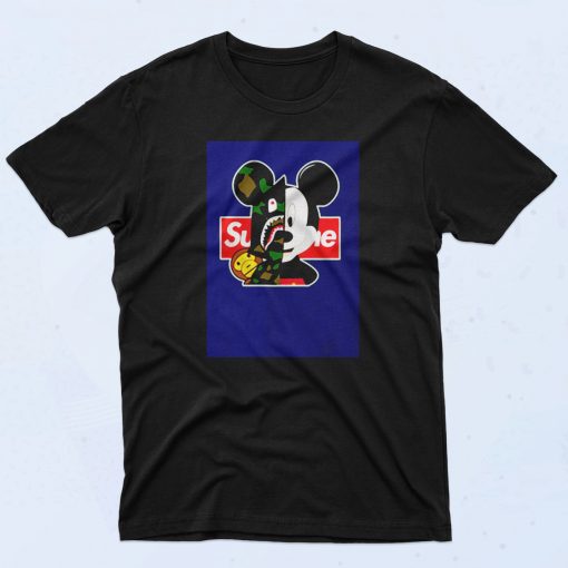 Mickey Mouse Disney Cartoon Camuflage 90s T Shirt Idea