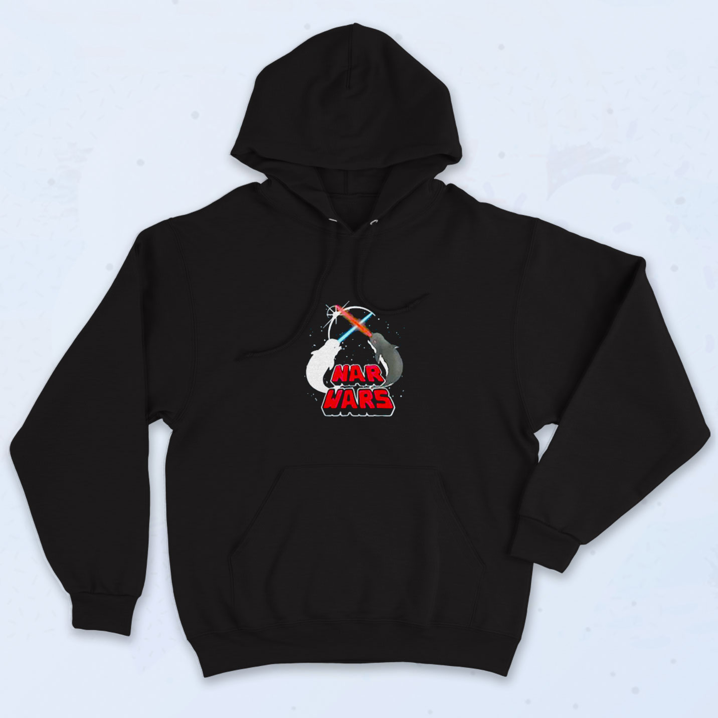 Nar Wars Parody Funny Narwhals Lover Aesthetic Hoodie - 90sclothes.com