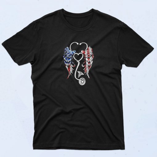 Nurse Wings American Flag 90s T Shirt Idea