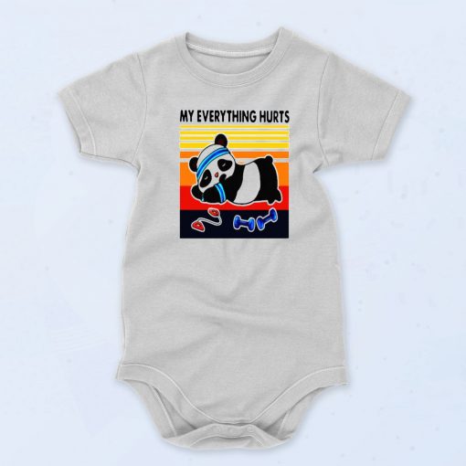 Panda Fitness My Everything Hurts Fashionable Baby Onesie