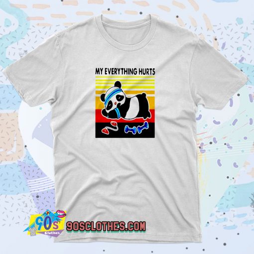 Panda Fitness My Everything Hurts Vintage Style T Shirt