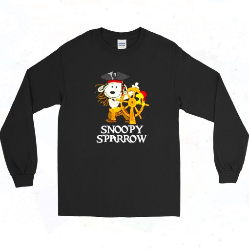 Pirates Of The Caribbean Captain Snoopy Sparrow Long Sleeve Shirt