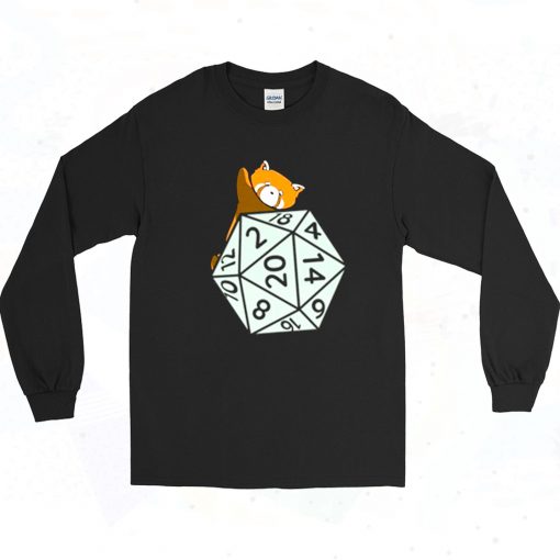 Red Panda Surprise Dice Long Sleeve Shirt