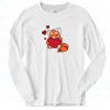 Red Panda Valentine's Day Vintage 90s Long Sleeve Shirt