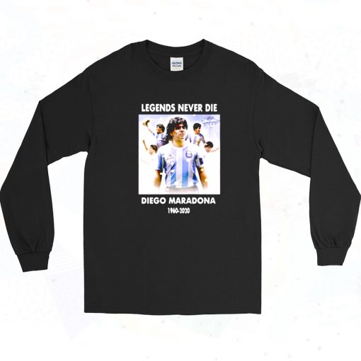 Rip Diego Maradona Legend Football Long Sleeve Shirt