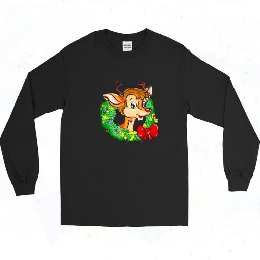 Rudolph The Red Nosed Reindeer Cute Long Sleeve Shirt