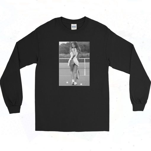 Sexy Girl Tennis Player Vintage 90s Long Sleeve Style