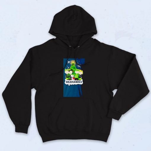 Snoopy Peanuts Seattle Seahawks Christmas Aesthetic Hoodie