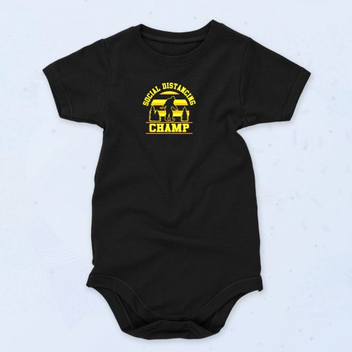 Social Distancing Funny Funny Baby Onesie