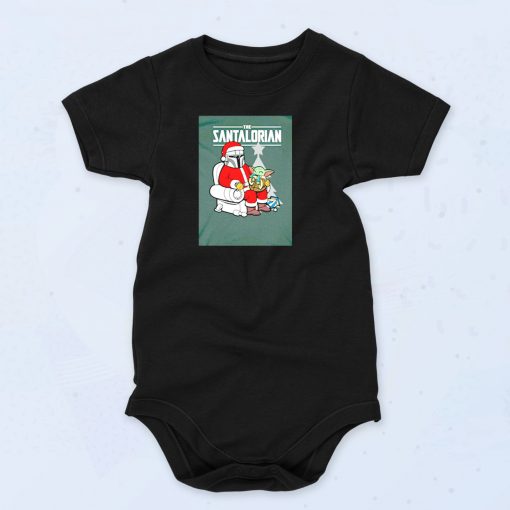 Star Christmas Baby Yoda Mandalorian Funny Baby Onesie