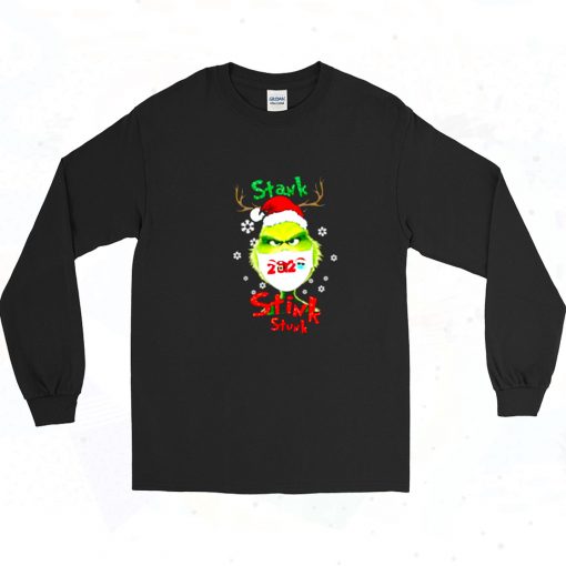 The Grinch Face Mask Christmas Funny Long Sleeve Shirt