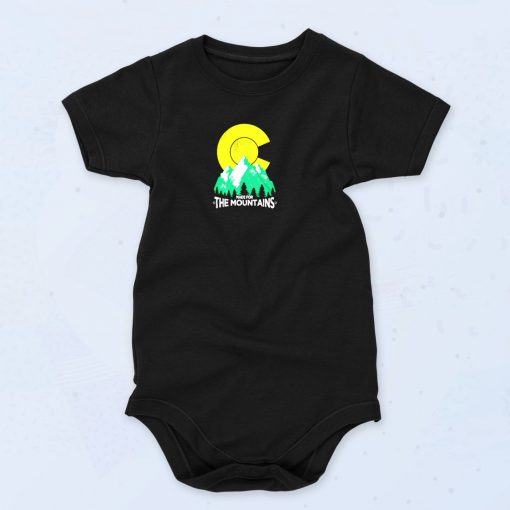 The Mountains Colorado State Flag Funny Baby Onesie