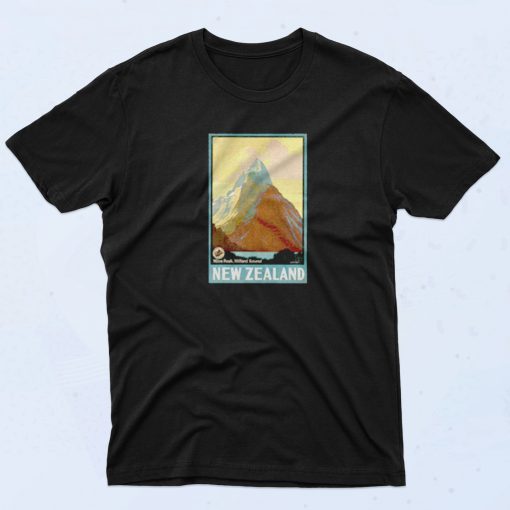 Vintage New Zealand Mitre Peak Mountain 90s T Shirt Idea