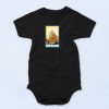 Vintage New Zealand Mitre Peak Mountain Funny Baby Onesie