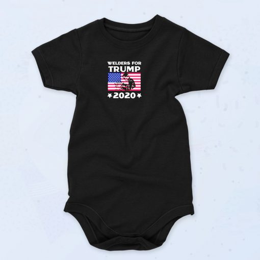 Welders For Trump 2020 Funny Baby Onesie