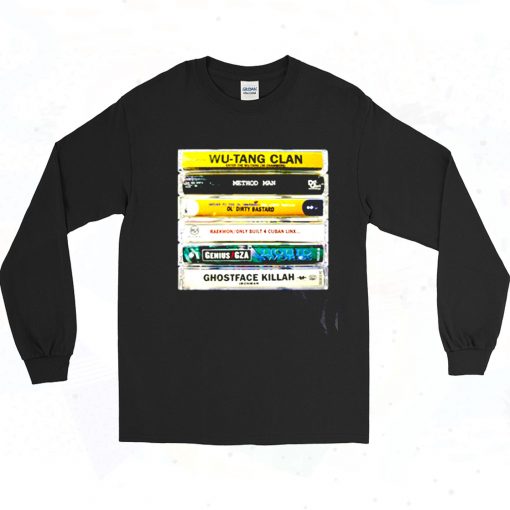 Wu Tang Clan Hip Hop Cassette Tape Long Sleeve Shirt