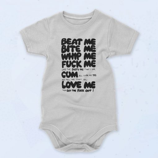 Beat Bite Whip Me Fashionable Baby Onesie