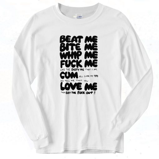 Beat Bite Whip Me Vintage 90s Long Sleeve Shirt