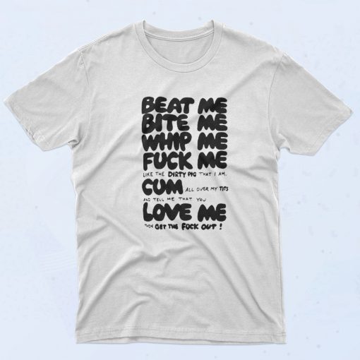 Beat Bite Whip Me Vintage Music T Shirt