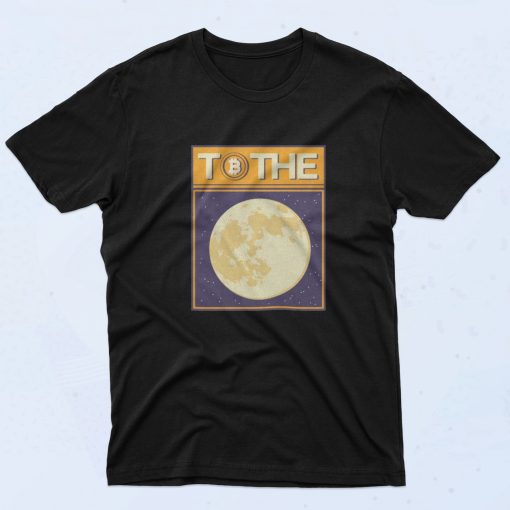 Bitcoin to the Moon Retro Classic T Shirt