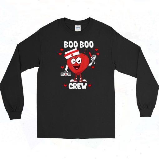 Boo Boo Crew Valentine's Day Vintage 90s Long Sleeve Shirt