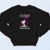 Breast Cancer Awareness My God Is Bigger Than Cancer Snoopy Vintage Sweatshirt