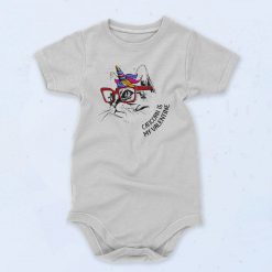 Caticorn Is My Valentine's Day Fashionable Baby Onesie