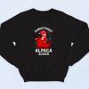 Cute Christmas Alpaca Sleigh Vintage Sweatshirt