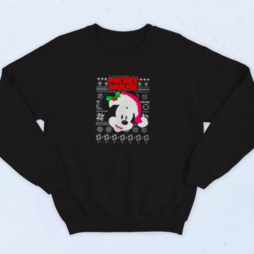 Cute Mickey Mouse Santa Christmas Vintage Sweatshirt