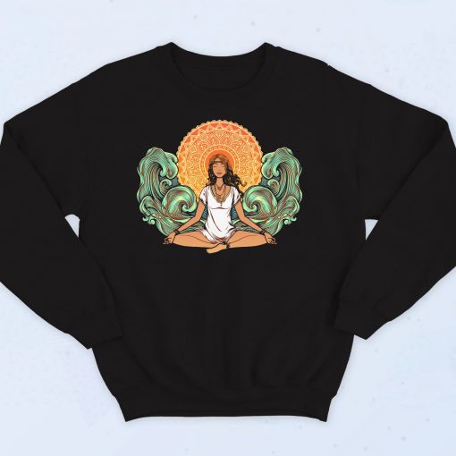 Cute Yoga Artwork Sweatshirt