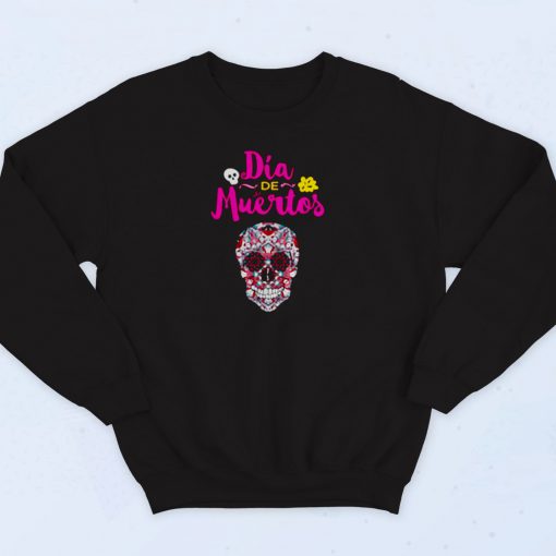 Day Of Dead Dia De Muertos Sugar Skull Vintage Sweatshirt