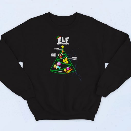 Food Groups Elf Buddy Christmas Vintage Sweatshirt