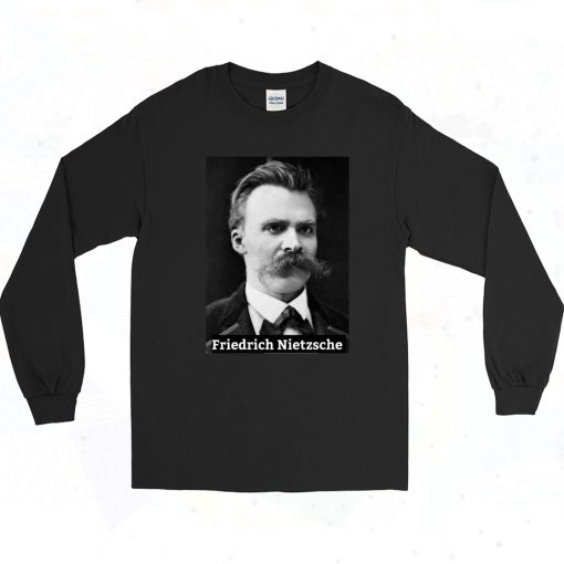 Friedrich Nietzsche Philosopher Vintage Style Long Sleeve Shirt