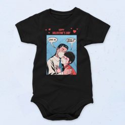 Happy Valentine's Day Couple Fashionable Baby Onesie