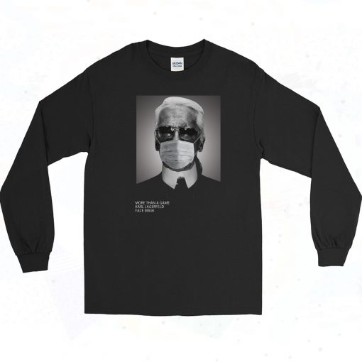 Karl Lagerfeld Face Mask Vintage 90s Long Sleeve Shirt