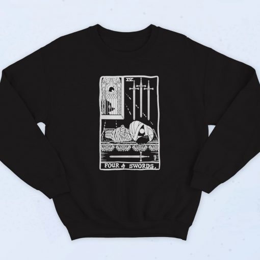 Lucky As Four Of Swords Vintage Sweatshirt