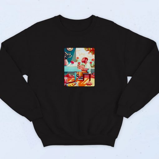 Mac Miller Piano Cartooon Cool Vintage Sweatshirt