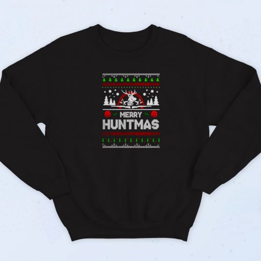 Merry Huntmas Ugly Christmas Vintage Sweatshirt