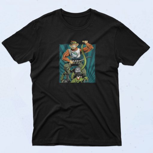 Monkey Mascot Ride On Crocodile T Shirt