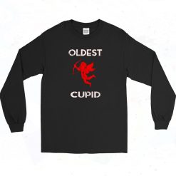 Oldest Cupid Valentine's Day Vintage 90s Long Sleeve Shirt