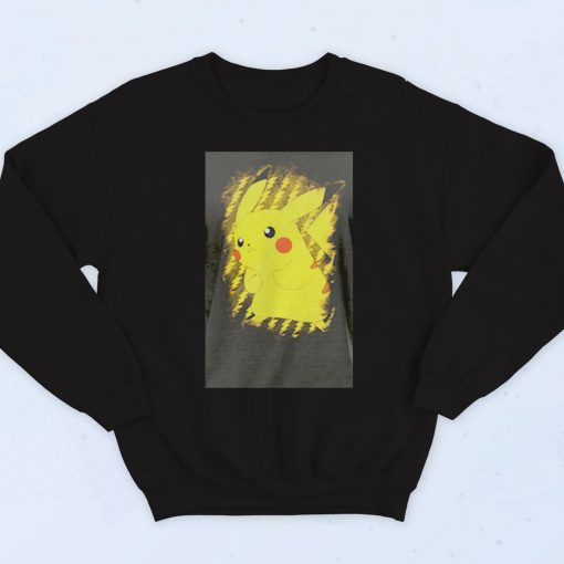 Pokemon Pikachu Brushy Graphic Vintage Sweatshirt