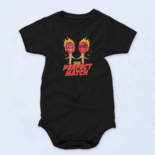 We're A Perfect Match Fashionable Baby Onesie