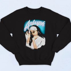 Aaliyah Airbrush Bandana Photo 90s Hip Hop Sweatshirt