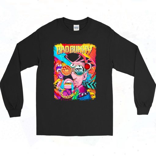 Bad Bunny Rabbit Tour 90s Style Long Sleeve Shirt