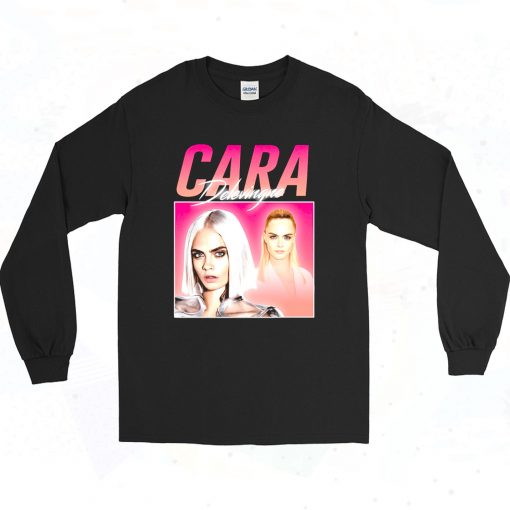 Cara Delevigne Homage 90s Style Long Sleeve Shirt