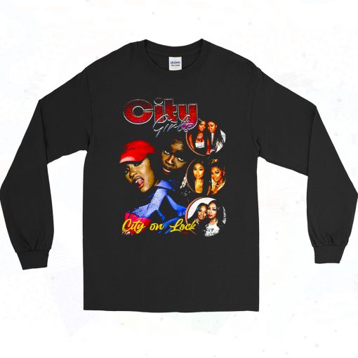 City Girls On Lock 90s Style Long Sleeve Shirt