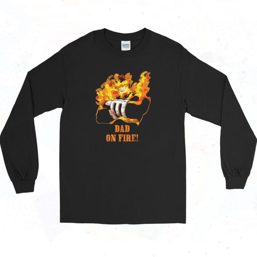 Dad on Fire Vintage 90s Long Sleeve Shirt