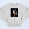 Duck Pearl Earring Sweatshirt