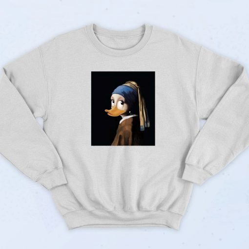 Duck Pearl Earring Sweatshirt